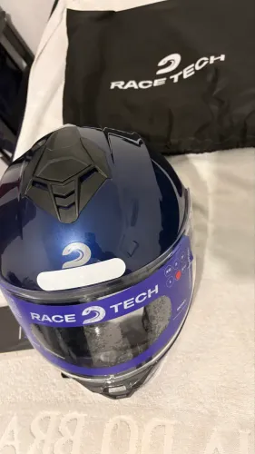 Capacete Race Tech, novo, azul