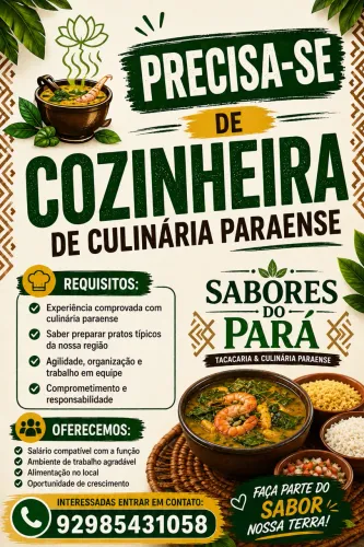Cozinheira de culinária paraense