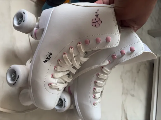 Patins Quad Hot Tuna Branco/Rosa - Tamanho 36