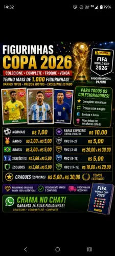 Figurinhas Copa 2026