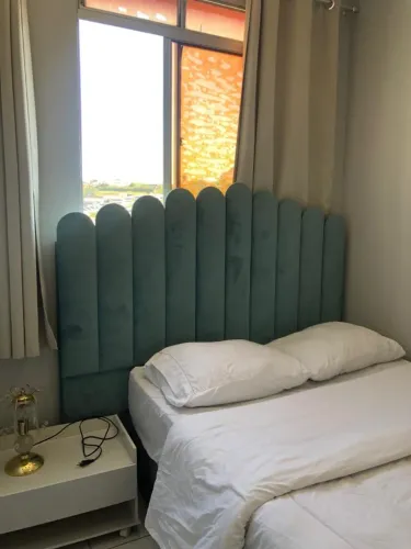 Cabeceira estofada cama casal