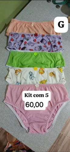 Calcinha infantil de algodão 