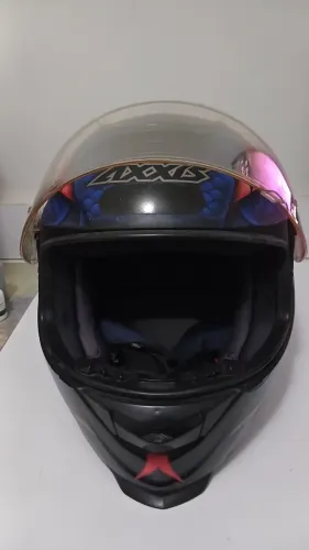 Capacete Axxis Snake Azul/Preto Fosco - Tamanho 60
