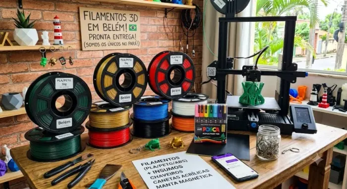 Filamentos 3D e Insumos para Impressão - Entrega em Belém (Exclusividade!)