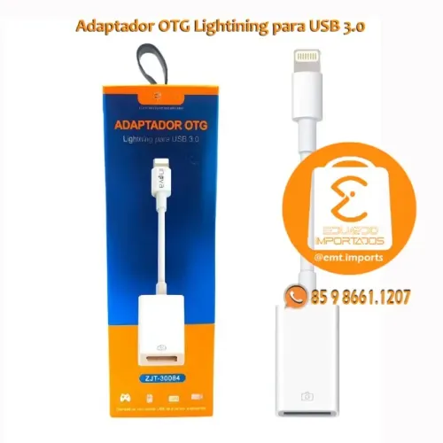 Cabo Adaptador OTG Lightning Para USB 3.0 ZJT-30084
