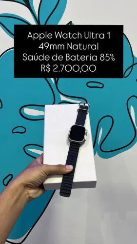 Seminovo: Apple Watch Ultra 1 49mm / Natural / Saude de bateria 85% - Loja Fisica