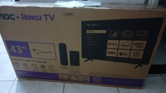 TV 43 AOC SMART NA CAIXA NOVA
