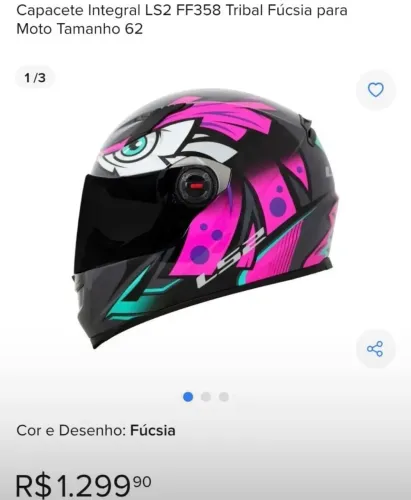 Capacete LS2 nunca usado