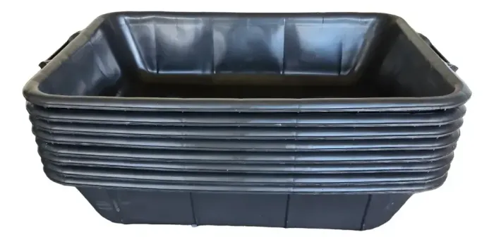 Kit Com 8 Caixas Para Massa Cimento 19l Preta Antares