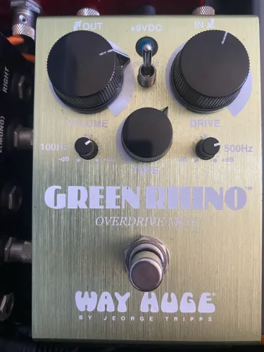 Pedal de efeito Way Huge Green Rhino Overdrive Mark IV WHE207 verde