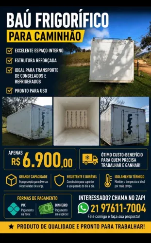 Vendo baú frigorífico r$ 6.900,