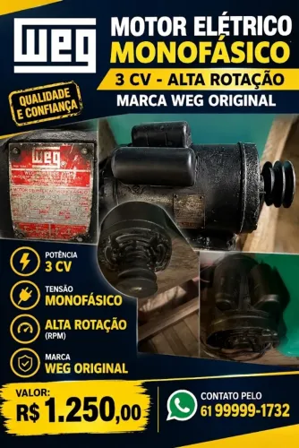 MOTOR MONOFASICO 3CV DE ALTA