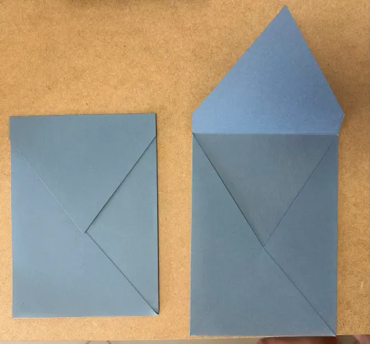 15x Envelopes para convite vertical modelo bico azul liso 16x22cm 180g