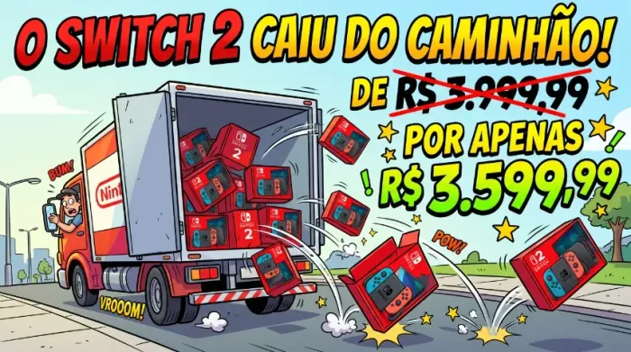 NINTENDO SWITCH 2 256GB NOVO LACRADO GARANTIA DE 1 ANO