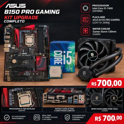 Kit Placa Mãe Asus gaming Pro B150m