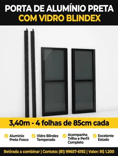 Portas de vidro blindex
