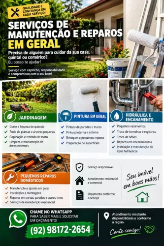 ? SERVIÇOS DE MANUTENÇÃO E REPAROS EM GERAL<br>