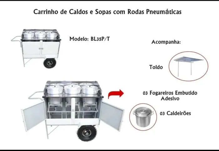 Vendo carrinho completo para caldos, pamonhas, milho e várias funções ! Aceito cartão