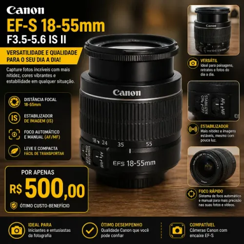 Lente Canon EFS 18-55mm