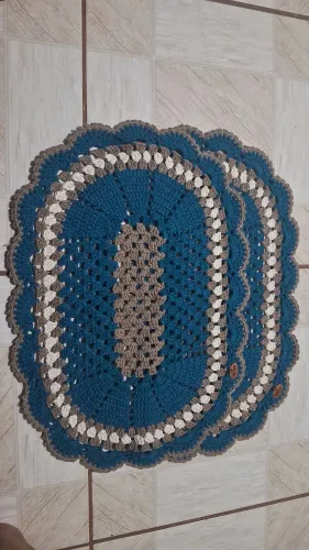 Tapete de crochê 2 peças