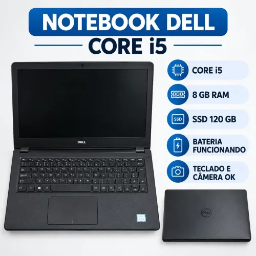 NOTEBOOK DELL CORE i5 ? 8 GB RAM + SSD 120 GB