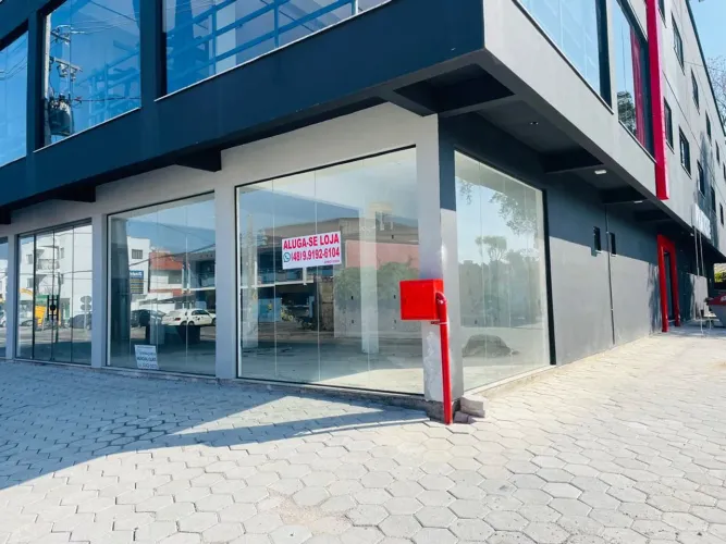 Loja para alugar, locação, centro de Palhoça, estacionamento, vitrine, esquina