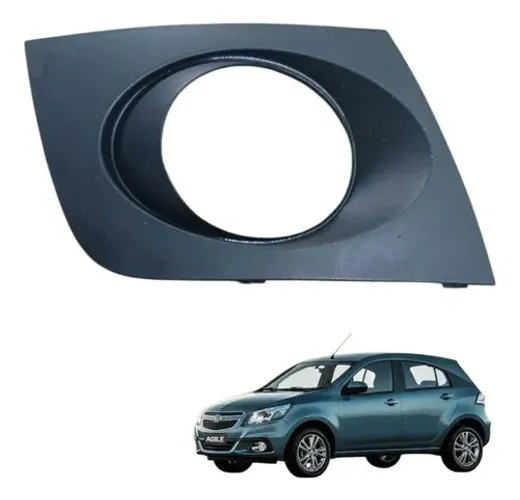 Moldura Farol Milha Gm Agile Esquerdo 2009 A 2013 Original Preto Esquerdo