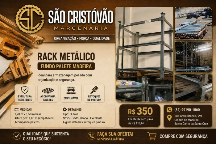 Rack metálico para pallets