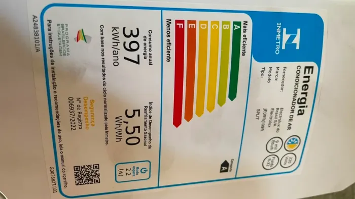 AR-CONDICIONADO ELECTROLUX COLOR ADAPT INVERTER 9.000 BTUs