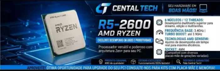 AMD RYZEN 5 2600 À VENDA