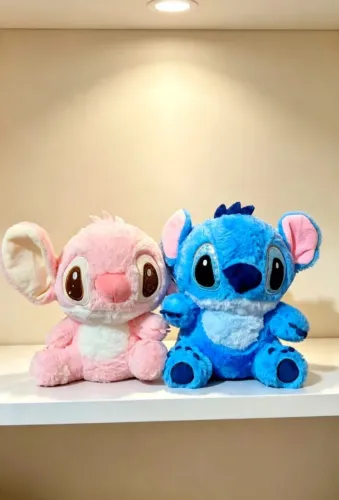 Stitch e Angel casal de pelúcias
