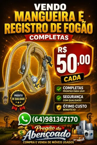 Mangueira e Registros de fogão completo passo cartão