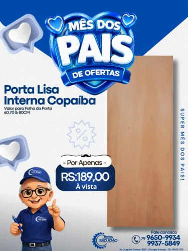 Promoção Porta Lisa