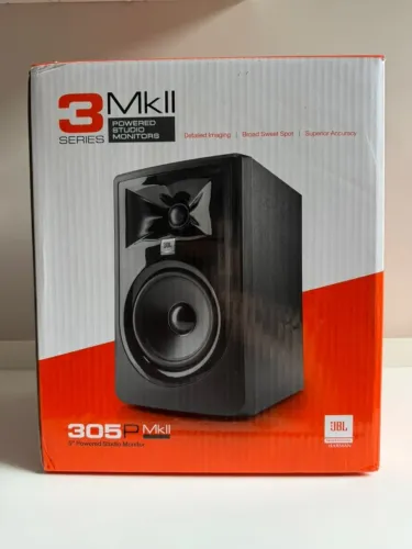 Monitor de Referência JBL 305P MKII, Ativa, 5 Polegadas, Preto - Novo, lacrado