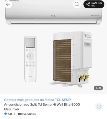 Ar condicionado inverter 9 mil btus