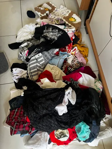 Lote de roupas para bazar