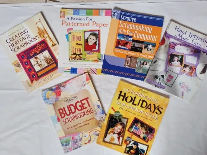 Lote de 6 Livros Importados de Scrapbooking, Lettering e Técnicas (EUA)