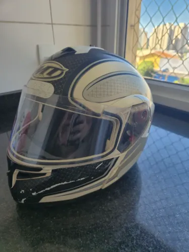 Capacete Mt Optmius Spdx One Articulado (Robocop)