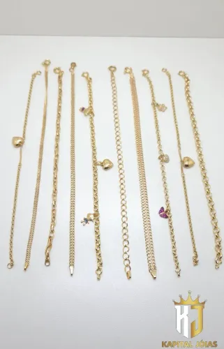 PULSEIRAS FEMININAS EM OURO 18K 750 PRONTA ENTREGA 