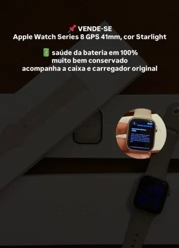 Apple Watch Series 8 GPS 41mm, cor Starlight