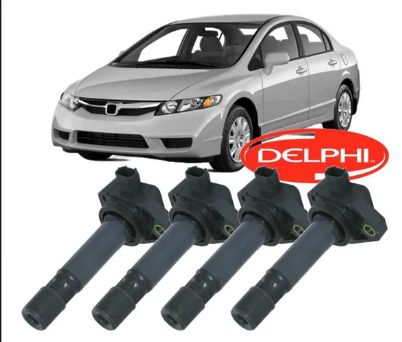 Bobina Ignição Honda New Civic 1.8 Crv 2.0 2007 2008 2009 2010 2011 2012 2013