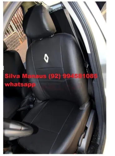 Capa banco Couro Corvin sob medida Clio Logan Sandero Stepway impermeável não passa agua
