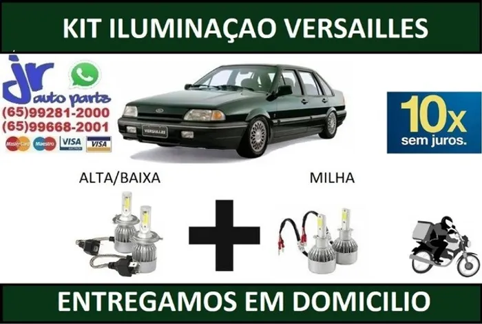 Kit Lampada Ultra LED Versailles 6000K 12V 24V
