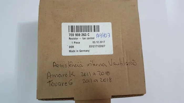 Vw amarok resistência ar condicionado nova original 