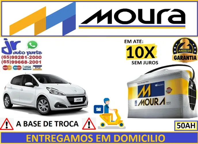 Bateria Moura Peugeot 208 50Ah 12v