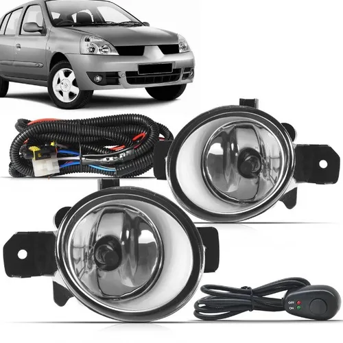 Kit farol de milha completo do Renault Clio