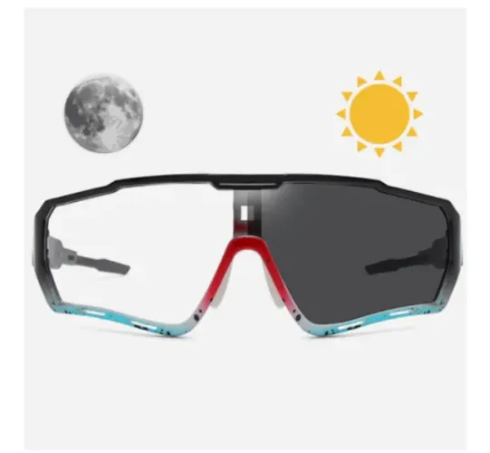 Óculos de sol de ciclismo photocromatico (dia e noite), ultraleve, esportes, proteção UV40