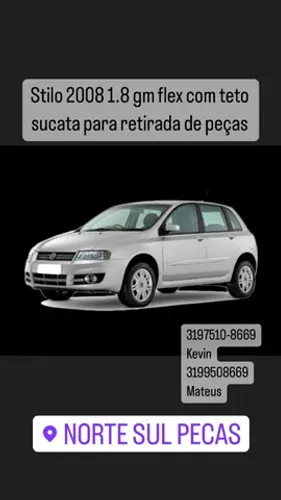 Sucata fiat stilo 1.8 gm flex sucata para retirada de peças 