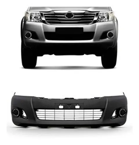 Parachoque Dianteiro Toyota Hilux 2012 à 2015 - Preto Liso - DTS 