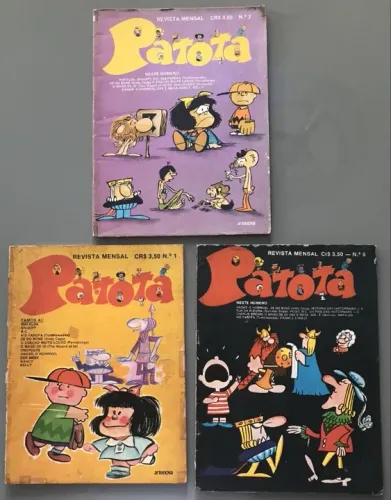 Patota Nº 1, 2 e 5 (1973 - Ed. Artenova) - Mafalda / Peanuts